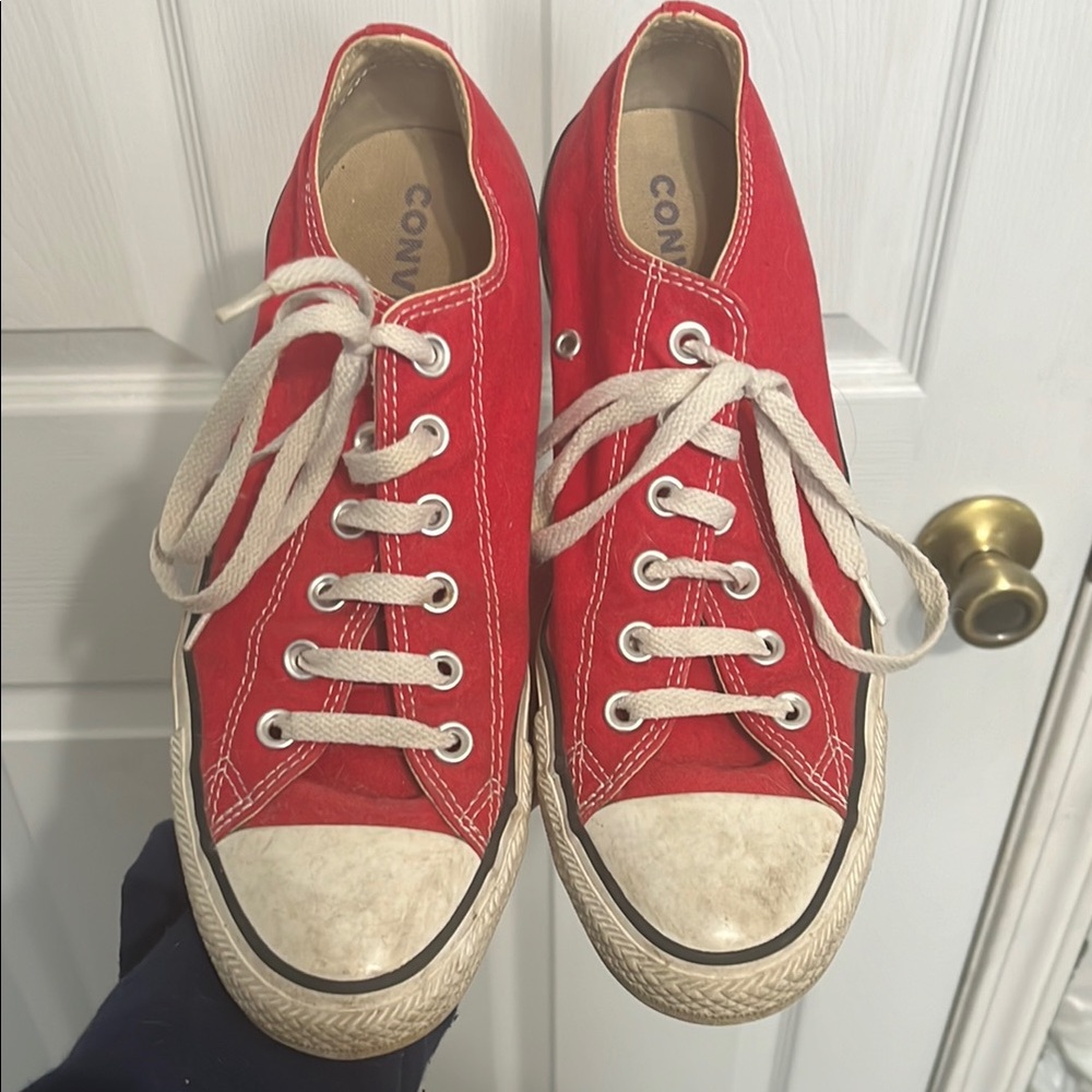 Converse Red Canvas Sneakers